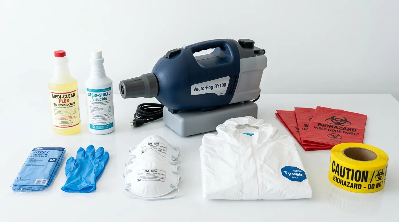 Professional biohazard remediation crew working in East York