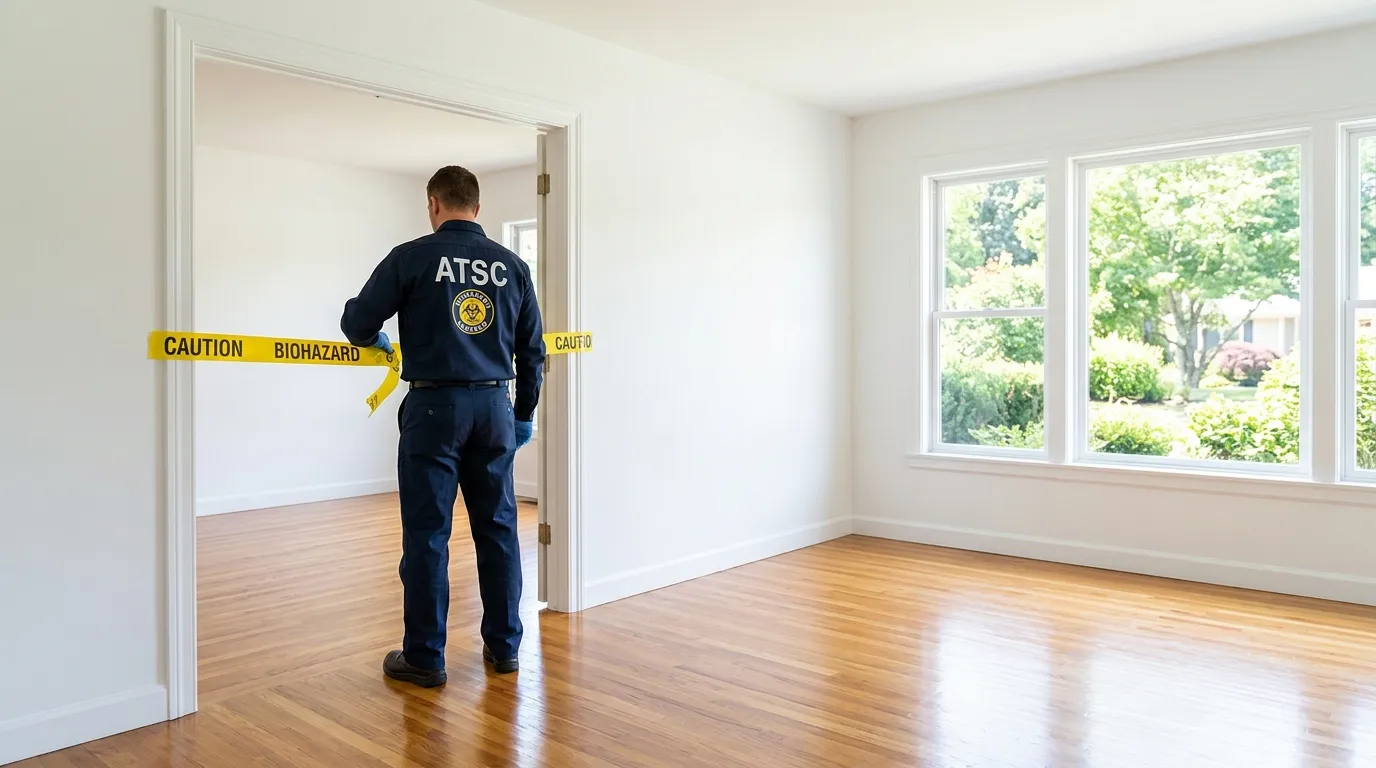 Certified biohazard cleanup crew performing Crime Scene Cleanup in East York
